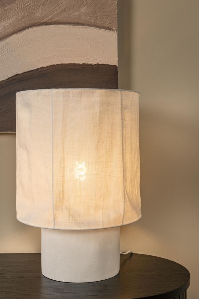 Lucide TISSAJA - Table lamp - Ø 35 cm - 1xE27 - White